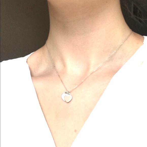 Authentic Tiffany & CO. Return To Mini Double Heart Necklace. - Picture 9 of 9